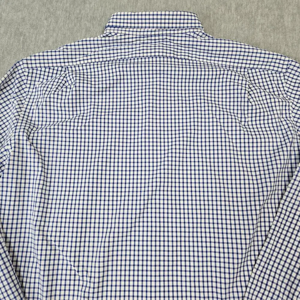 Polo Ralph Lauren Shirt Mens 2XL Blue White Check Performance Stretch Pony